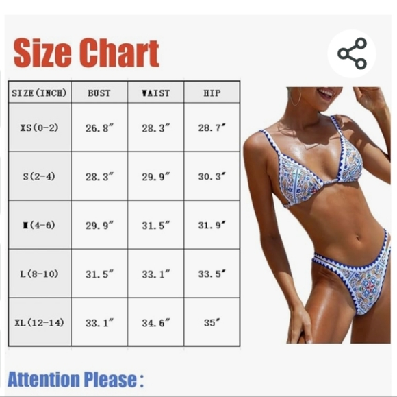Bikinx Cheetah Print Triangle Bikini 2 Piece Swimsuit Size XS New With Tag - Picture 10 of 14